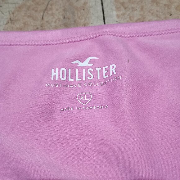 pink cropped hollister henley - Picture 4 of 6